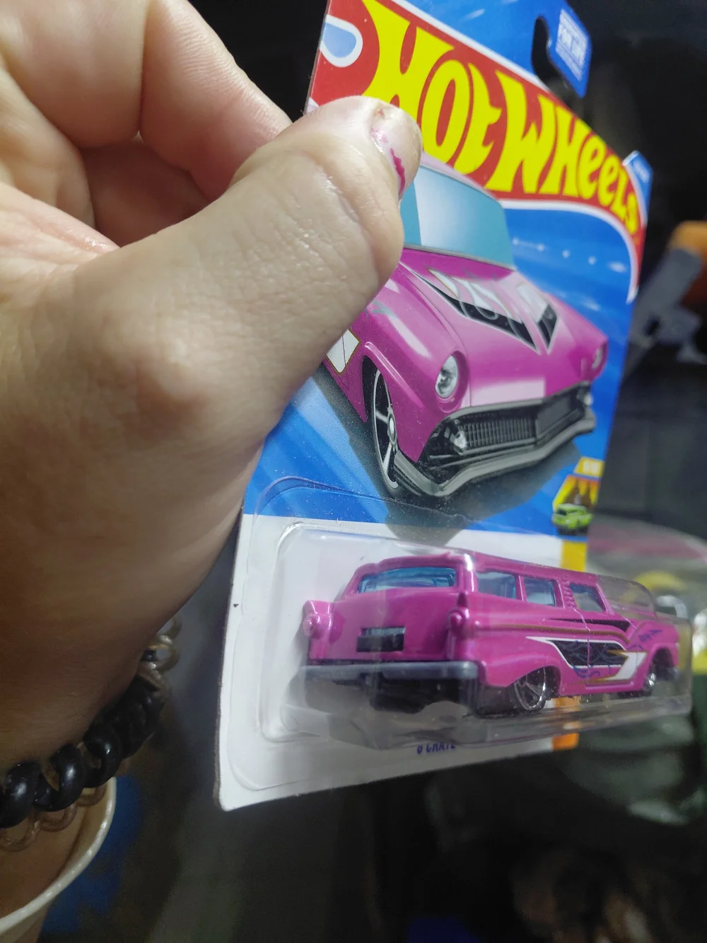 Hot Wheels Pink Custom '56 Chevy Nomad Toy Car